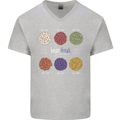 Beans Vegan Kidney Soy Lentils Vegetarian Mens V-Neck Cotton T-Shirt Sports Grey