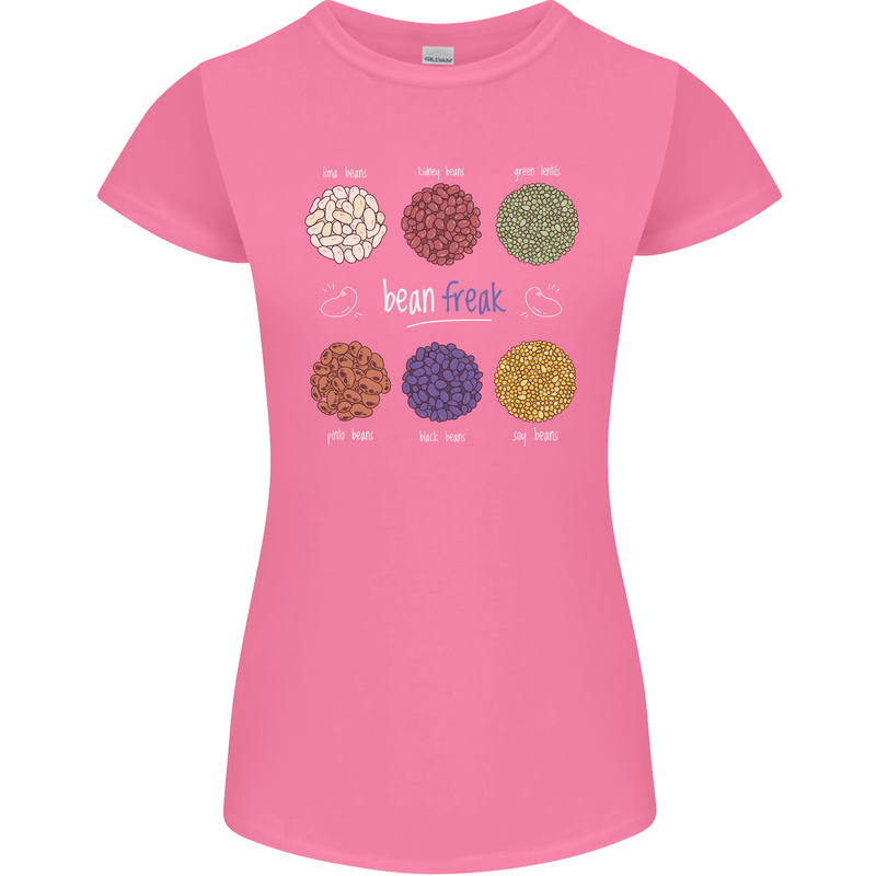 Beans Vegan Kidney Soy Lentils Vegetarian Womens Petite Cut T-Shirt Azalea