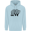 Bear Tree Animal Ecology Childrens Kids Hoodie Light Blue