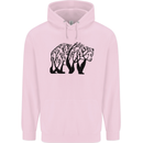 Bear Tree Animal Ecology Childrens Kids Hoodie Light Pink