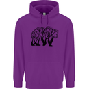 Bear Tree Animal Ecology Childrens Kids Hoodie Purple