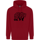Bear Tree Animal Ecology Childrens Kids Hoodie Red