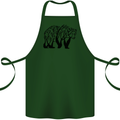 Bear Tree Animal Ecology Cotton Apron 100% Organic Forest Green