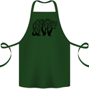 Bear Tree Animal Ecology Cotton Apron 100% Organic Forest Green