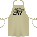 Bear Tree Animal Ecology Cotton Apron 100% Organic Khaki