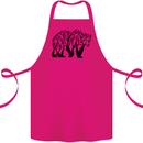 Bear Tree Animal Ecology Cotton Apron 100% Organic Pink