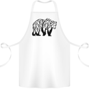 Bear Tree Animal Ecology Cotton Apron 100% Organic White