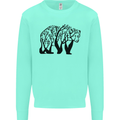Bear Tree Animal Ecology Kids Sweatshirt Jumper Peppermint