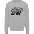 Bear Tree Animal Ecology Kids Sweatshirt Jumper Sports Grey