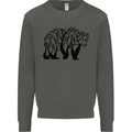 Bear Tree Animal Ecology Kids Sweatshirt Jumper Storm Grey