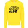 Bear Tree Animal Ecology Kids Sweatshirt Jumper Yellow