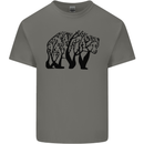 Bear Tree Animal Ecology Kids T-Shirt Childrens Charcoal