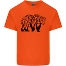 Bear Tree Animal Ecology Kids T-Shirt Childrens Orange