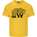 Bear Tree Animal Ecology Kids T-Shirt Childrens Yellow