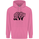 Bear Tree Animal Ecology Mens 80% Cotton Hoodie Azelea