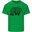 Bear Tree Animal Ecology Mens Cotton T-Shirt Tee Top Irish Green