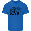 Bear Tree Animal Ecology Mens Cotton T-Shirt Tee Top Royal Blue