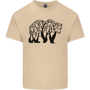 Bear Tree Animal Ecology Mens Cotton T-Shirt Tee Top Sand