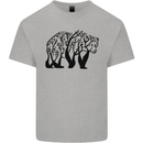 Bear Tree Animal Ecology Mens Cotton T-Shirt Tee Top Sports Grey