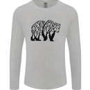 Bear Tree Animal Ecology Mens Long Sleeve T-Shirt Sports Grey