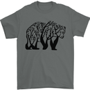 Bear Tree Animal Ecology Mens T-Shirt Cotton Gildan Charcoal