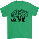 Bear Tree Animal Ecology Mens T-Shirt Cotton Gildan Irish Green