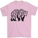 Bear Tree Animal Ecology Mens T-Shirt Cotton Gildan Light Pink