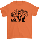 Bear Tree Animal Ecology Mens T-Shirt Cotton Gildan Orange