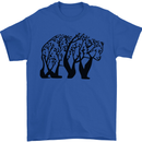 Bear Tree Animal Ecology Mens T-Shirt Cotton Gildan Royal Blue