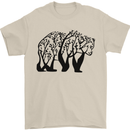 Bear Tree Animal Ecology Mens T-Shirt Cotton Gildan Sand