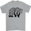 Bear Tree Animal Ecology Mens T-Shirt Cotton Gildan Sports Grey