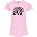 Bear Tree Animal Ecology Womens Petite Cut T-Shirt Light Pink