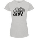 Bear Tree Animal Ecology Womens Petite Cut T-Shirt Sports Grey
