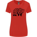 Bear Tree Animal Ecology Womens Wider Cut T-Shirt Red