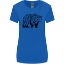 Bear Tree Animal Ecology Womens Wider Cut T-Shirt Royal Blue
