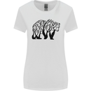 Bear Tree Animal Ecology Womens Wider Cut T-Shirt White