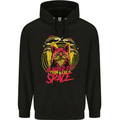 Bearded Cat From Space Outer Aliens UFO Childrens Kids Hoodie Black