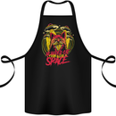 Bearded Cat From Space Outer Aliens UFO Cotton Apron 100% Organic Black