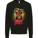 Bearded Cat From Space Outer Aliens UFO Kids Sweatshirt Jumper Black