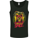 Bearded Cat From Space Outer Aliens UFO Mens Vest Tank Top Black