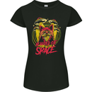Bearded Cat From Space Outer Aliens UFO Womens Petite Cut T-Shirt Black