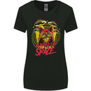 Bearded Cat From Space Outer Aliens UFO Womens Wider Cut T-Shirt Black