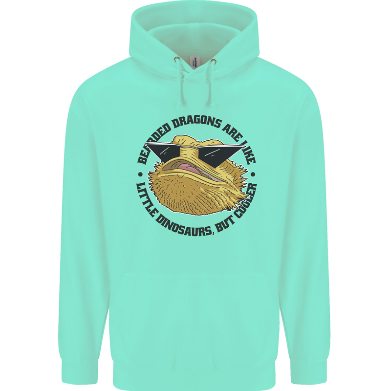 Bearded Dragons Are Like Little Dinosaurs Childrens Kids Hoodie Peppermint