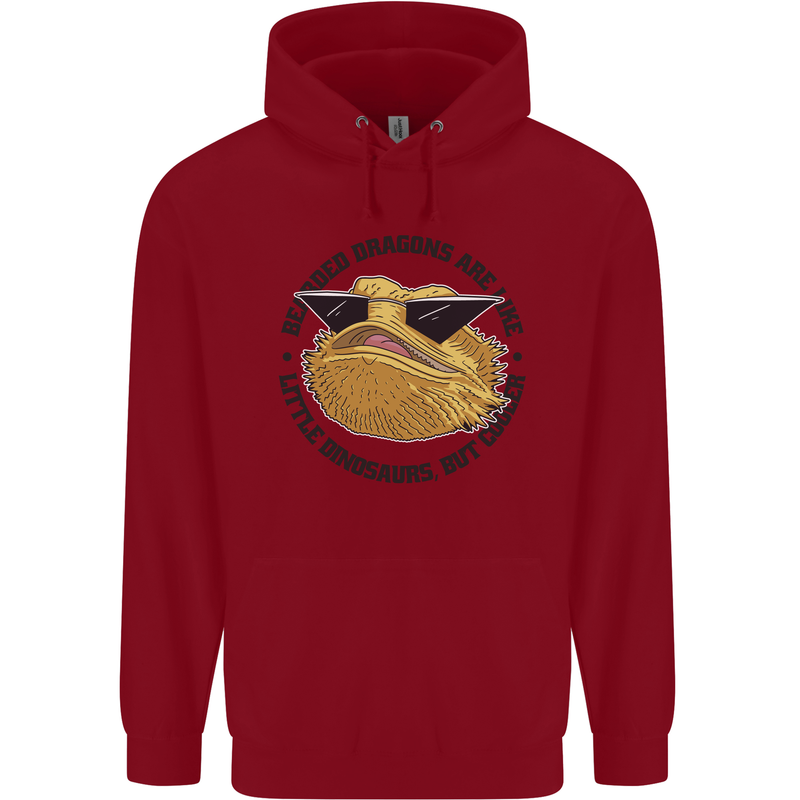 Bearded Dragons Are Like Little Dinosaurs Childrens Kids Hoodie Red