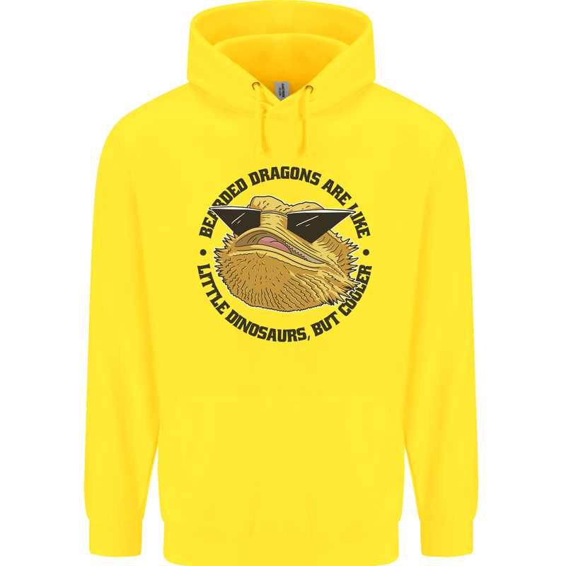 Bearded Dragons Are Like Little Dinosaurs Childrens Kids Hoodie Yellow