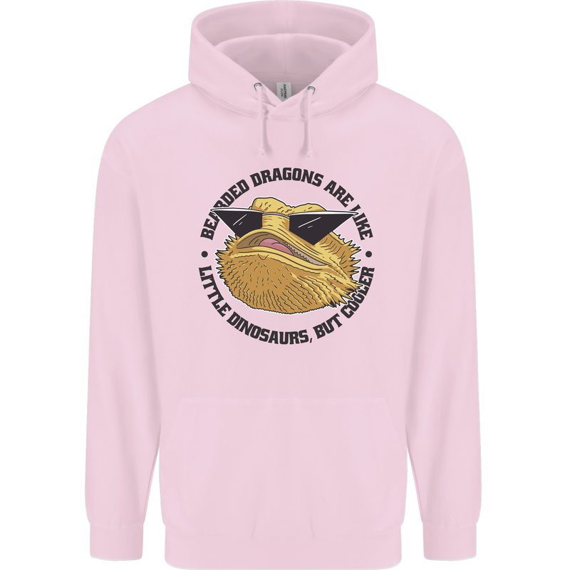 Bearded Dragons Are Like Little Dinosaurs Mens 80% Cotton Hoodie Light Pink