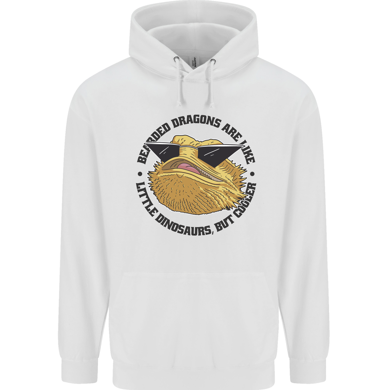 Bearded Dragons Are Like Little Dinosaurs Mens 80% Cotton Hoodie White