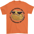 Bearded Dragons Are Like Little Dinosaurs Mens T-Shirt 100% Cotton Orange