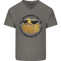 Bearded Dragons Are Like Little Dinosaurs Mens V-Neck Cotton T-Shirt Charcoal