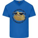 Bearded Dragons Are Like Little Dinosaurs Mens V-Neck Cotton T-Shirt Royal Blue